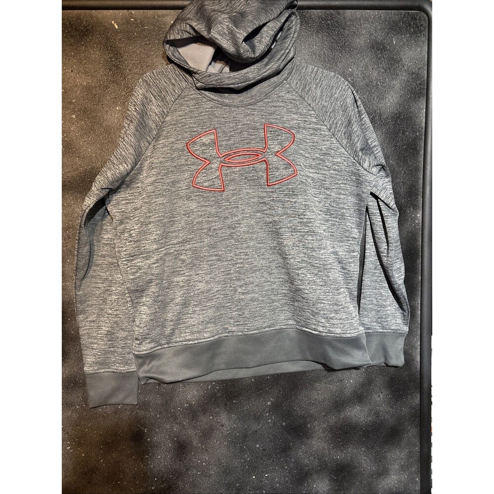 Under Armour Women’sFleece Hoodie Long Sleeve Loose Pullover Gray Sweatshirt L